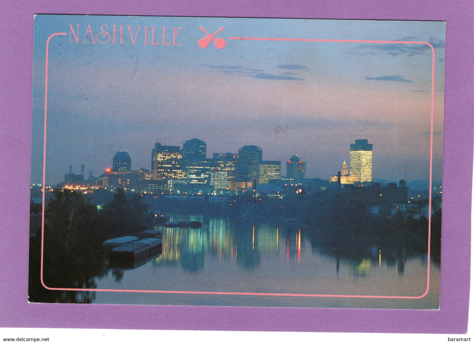 TN NASHVILLE TENNESSEE A Peaceful View Of The Nashville Skyline Reflecting On The Cumberland River - Nashville