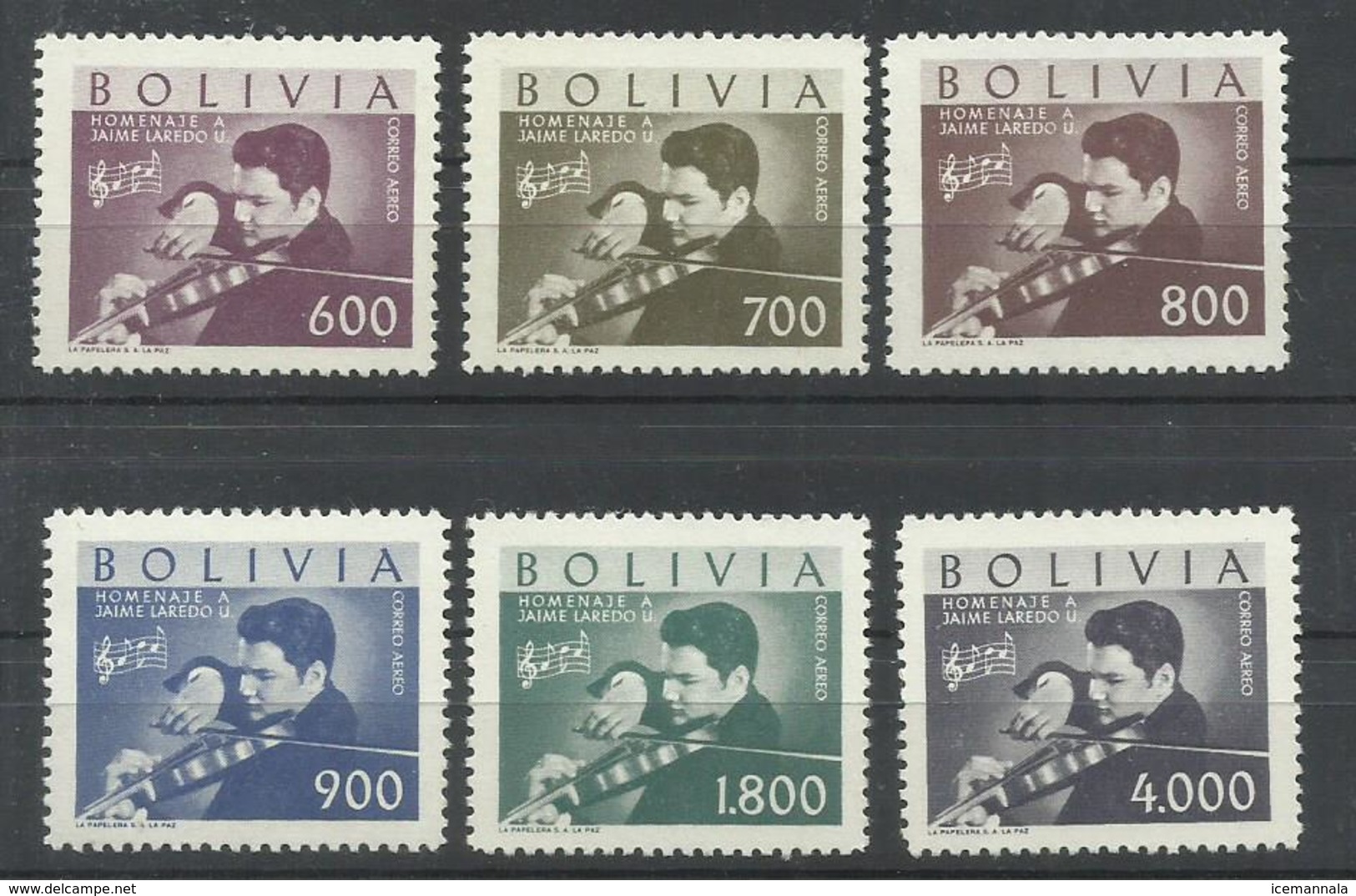 BOLIVIA  YVERT AEREA  198/203   MNH  ** - Bolivia