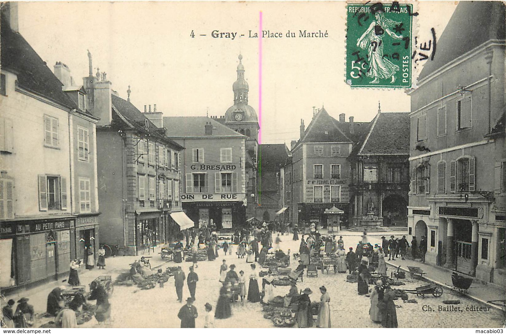 70 Haute Saône : Gray La Place Du Marché  Réf 5989 - Gray