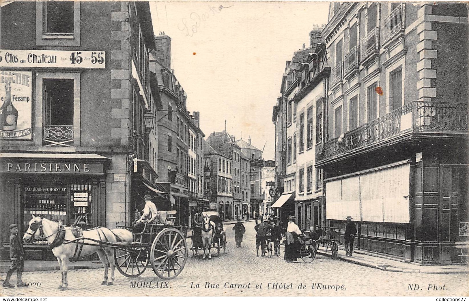 29-MORLAIX- LA RUE CARNOT ET L'HÔTEL DE L'EUROPE - Morlaix