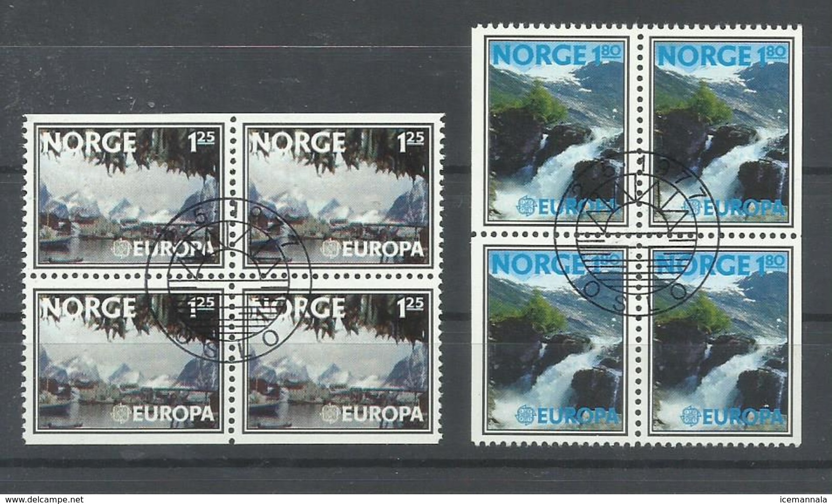 NORUEGA  YVERT  698/99   (B4)  CON MATASELLOS CONMEMORATIVO - 1977