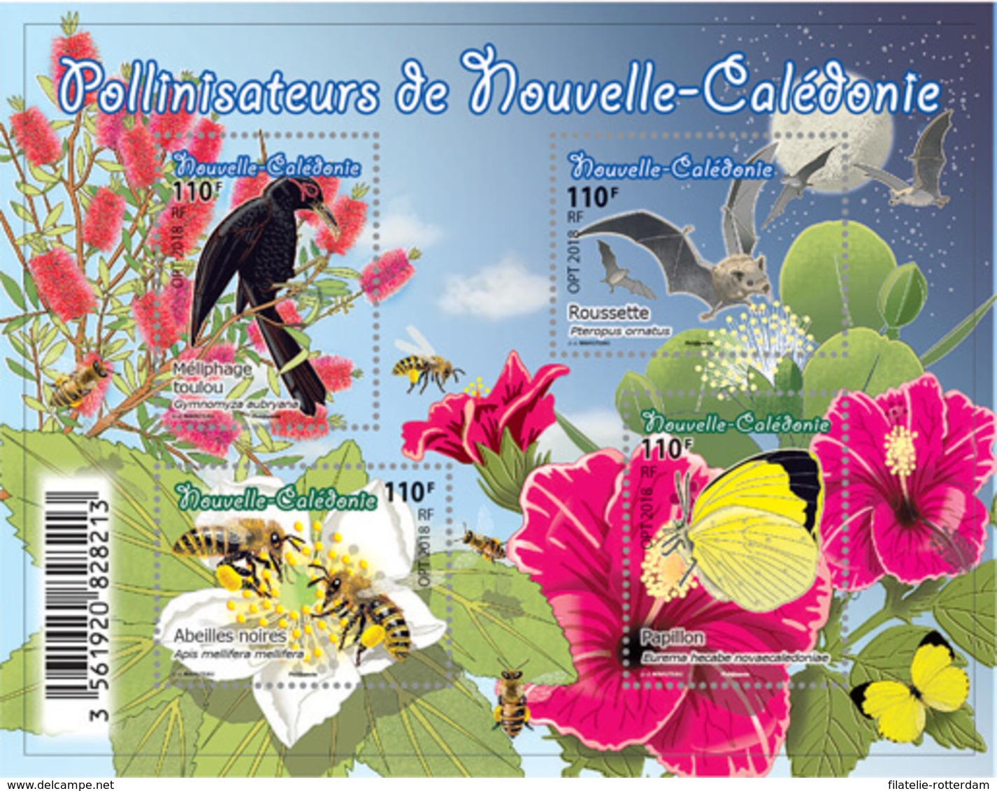 Nieuw-Caledonië / New Caledonia - Postfris / MNH - Sheet Fauna 2018 - Ongebruikt