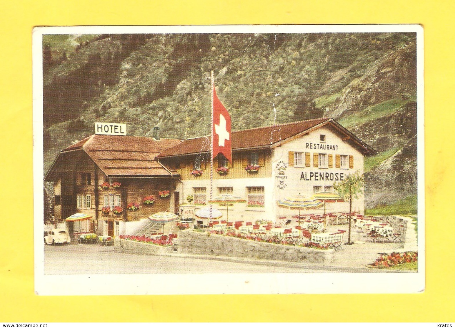 Postcard - Switzerland, Hotel-Restaurant Alpenrose, Gadmen    (27403) - Gadmen 