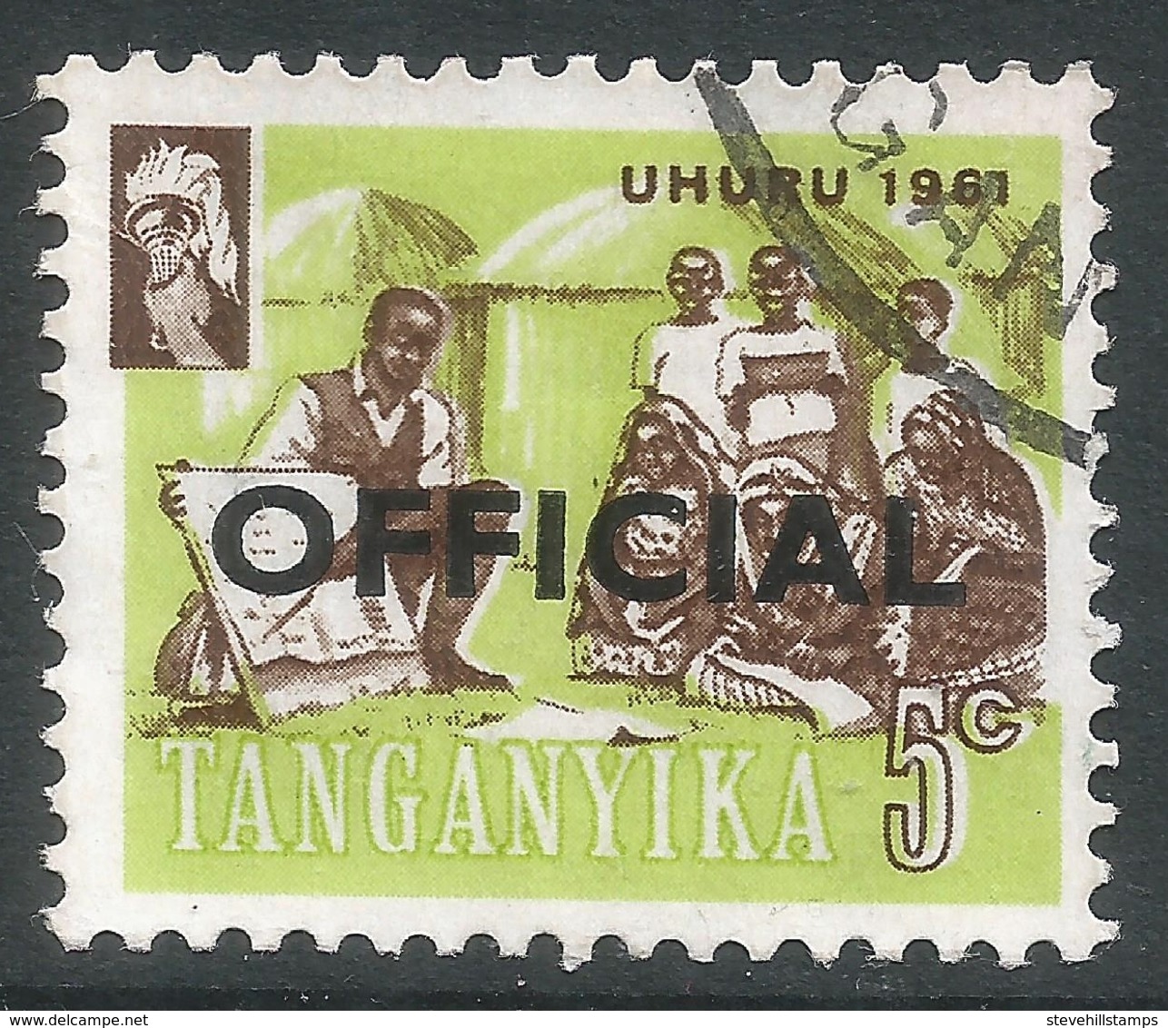 Tanganyika. 1961 Official. 5c Used. SG O1 - Tanganyika (...-1932)