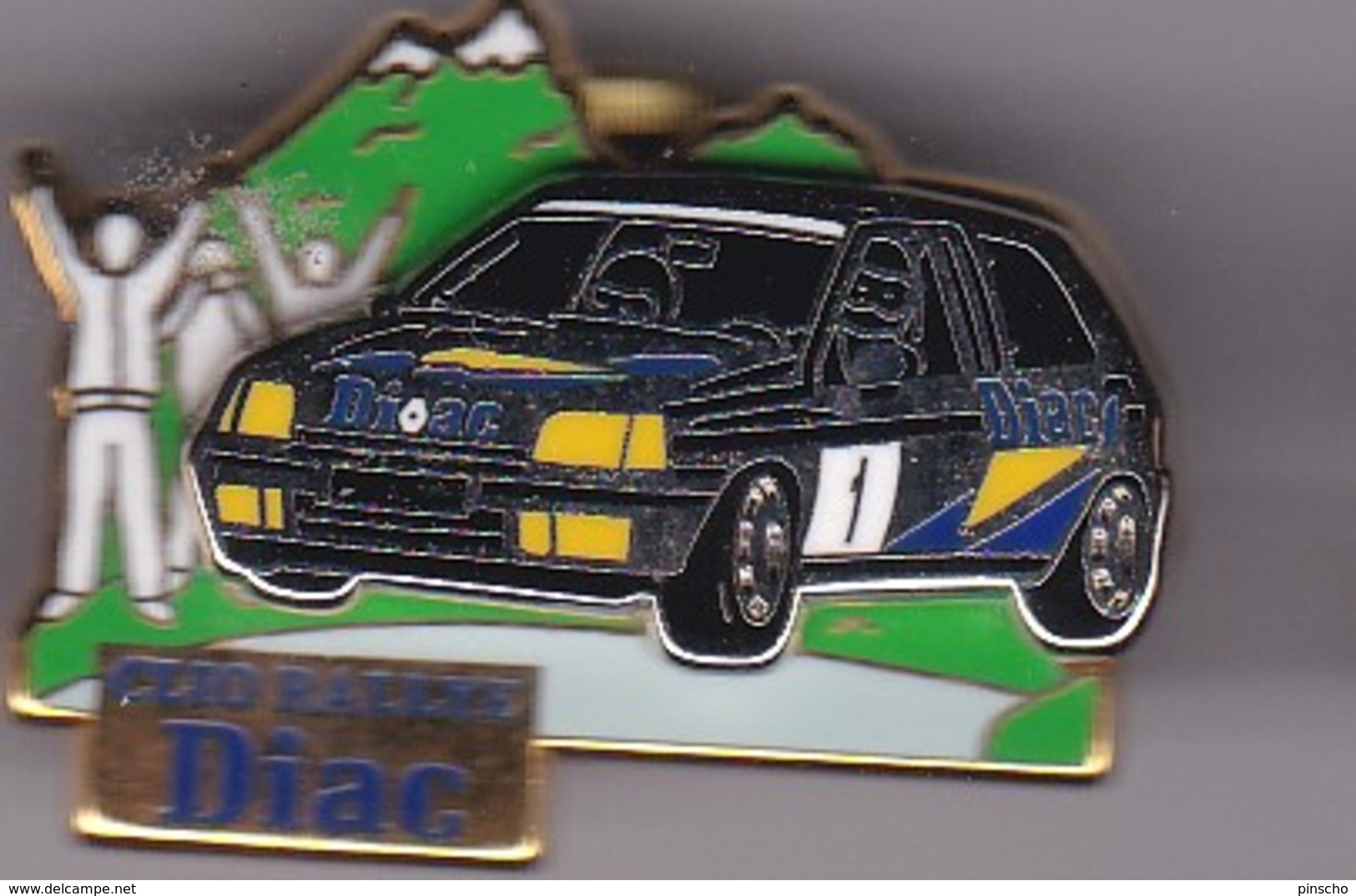 Pin's  CLIO RALLYE DIAC SIGNE ARTHUS BERTRAND - Renault