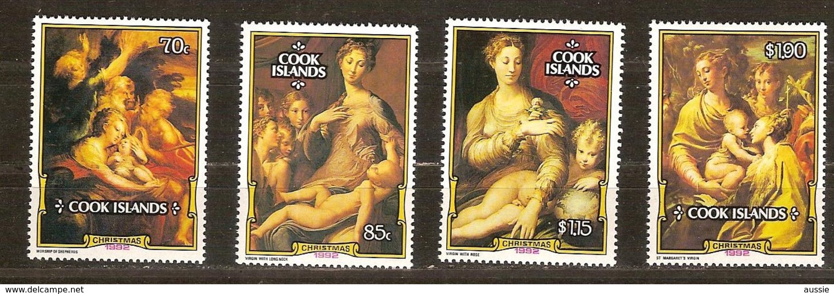 Cook Islands 1992 Yvertn° 1067-1070 *** MNH Cote 10 Euro Noël Christmas Kerstmis - Cook