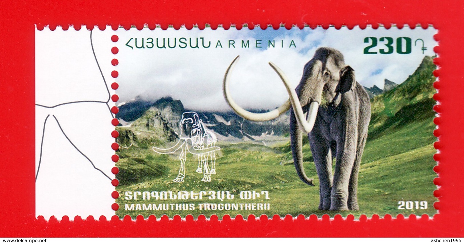 Armenien / Armenie / Armenia 2019, Fauna Of The Ancient World, Steppe Mammoth - MNH - Armenia