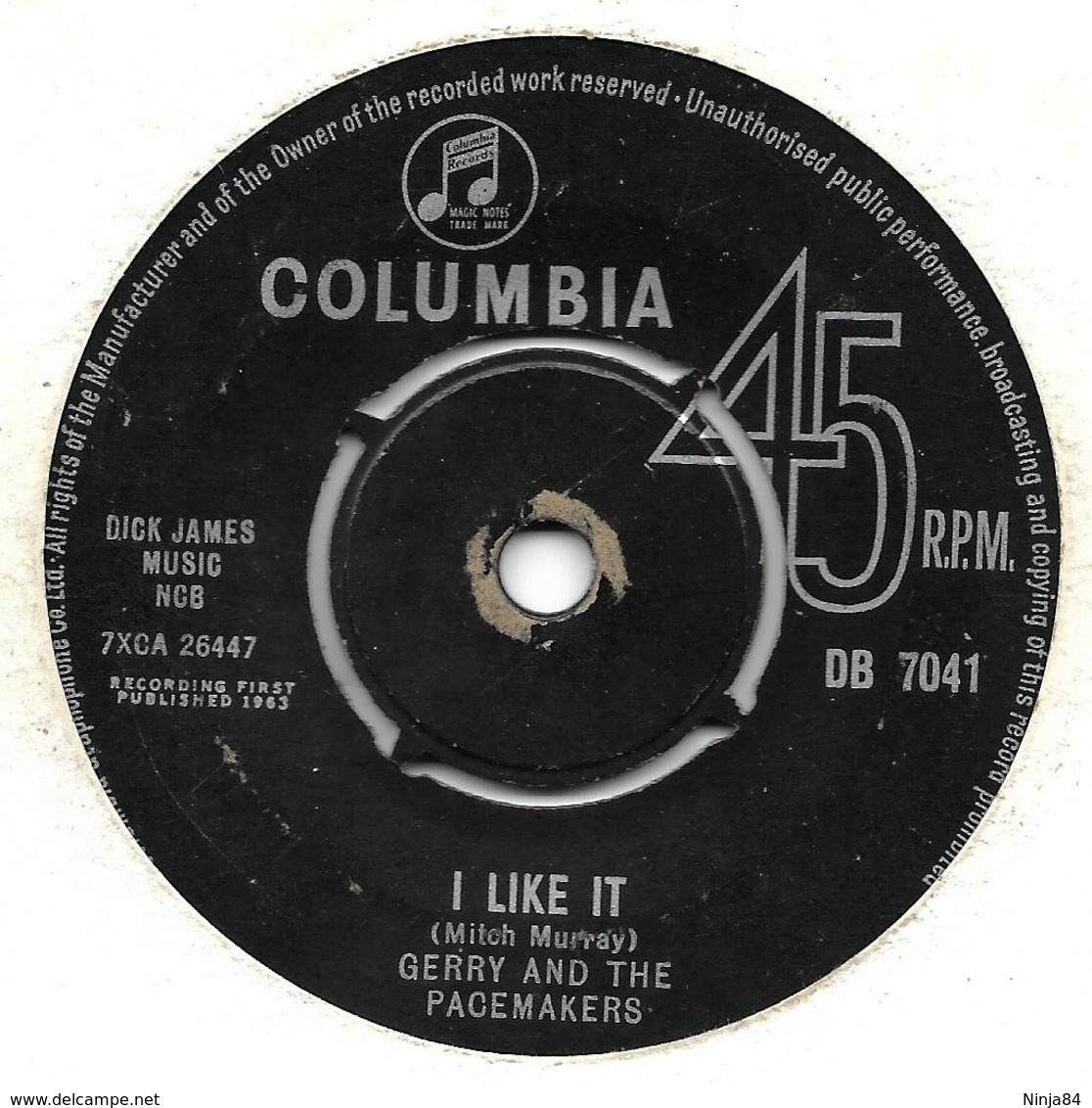 SP 45 RPM (7") Gerry And The Pacemakers " I Like It! " Angleterre - Rock