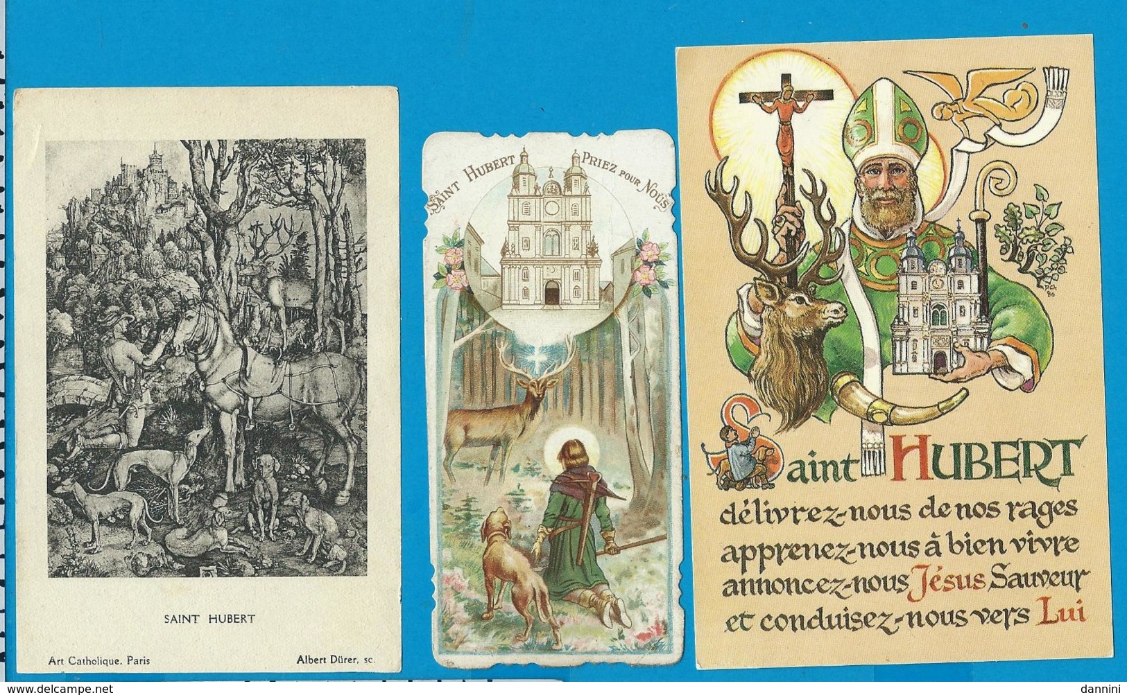 Holycard    St. Hubert    3 Pieces - Santini