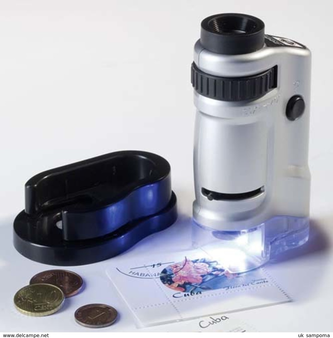 Zoom Microscope With LED, 20x-40x Magnification - Stamp Tongs, Magnifiers And Microscopes