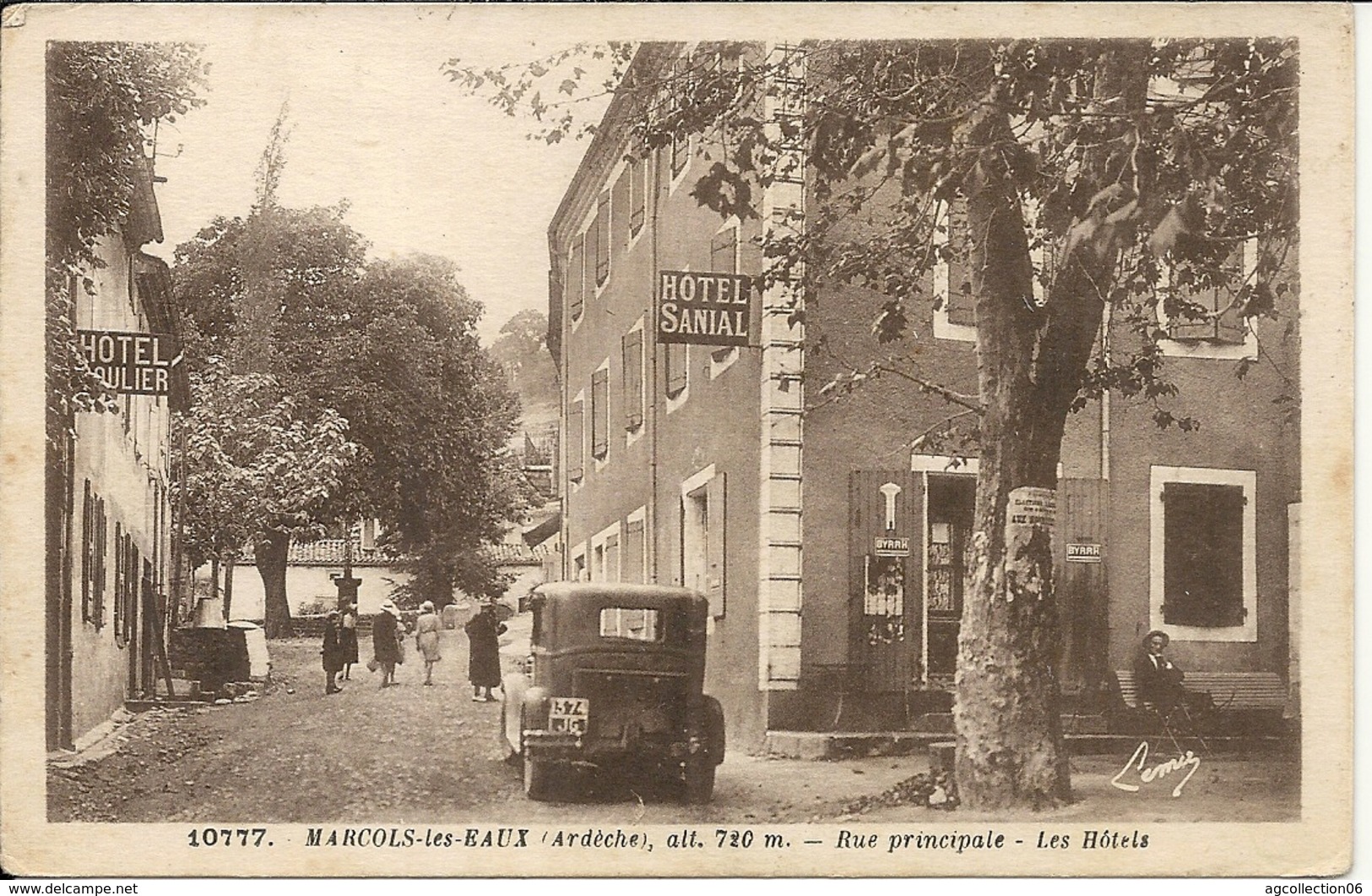 *MARCOLS LES EAUX. RUE PRINCIPALE. LES HOTELS. AVEC AUTO - Autres & Non Classés