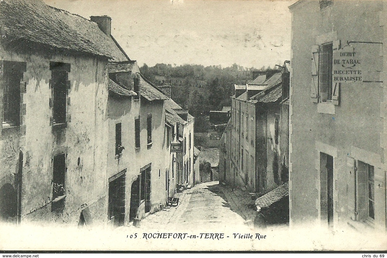 Rochefort En Terre Vieille Rue Timbre Saint Marcelin Berthelot - Rochefort En Terre