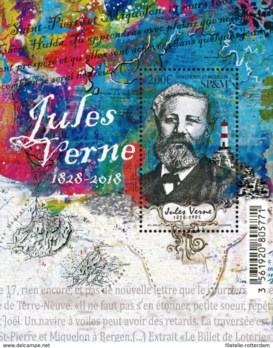 Saint Pierre Et Miquelon - Postfris / MNH - Sheet Jules Verne 2018 - Unused Stamps