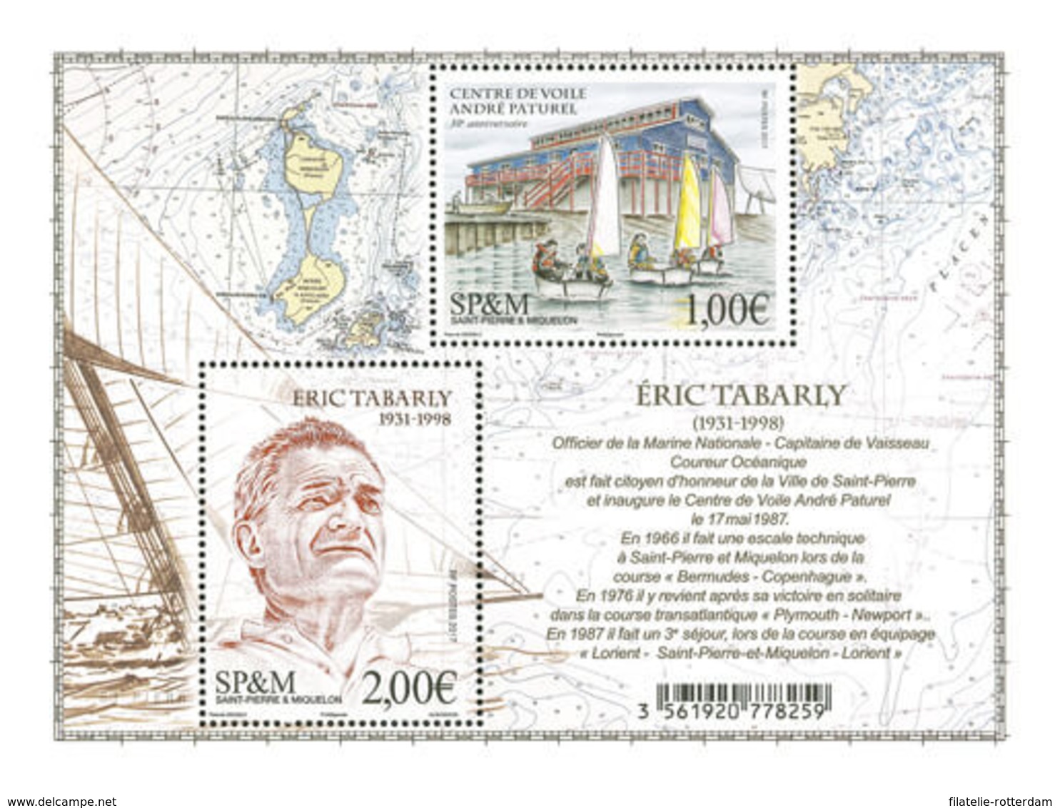 Saint Pierre Et Miquelon - Postfris / MNH - Sheet Eric Tabarly 2018 - Unused Stamps
