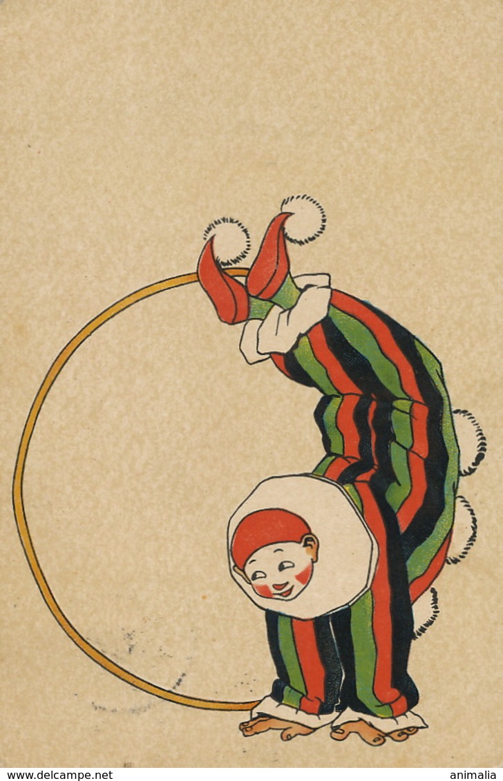 Art Card Young Acrobate . Clown . Pierrot . Circus . Cirque .   Used Manheim To Hericourt 70 Dondorf No 285 - Cirque