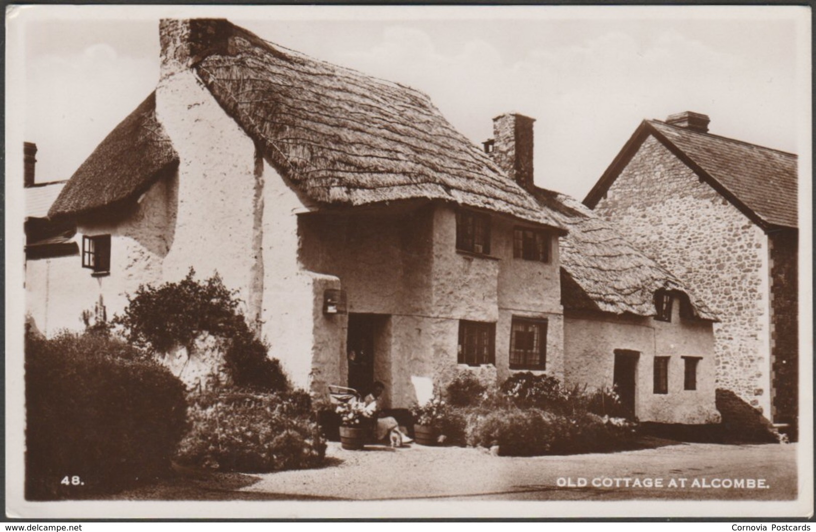 Old Cottages At Alcombe, Somerset, C.1940s - Excel Series RP Postcard - Minehead