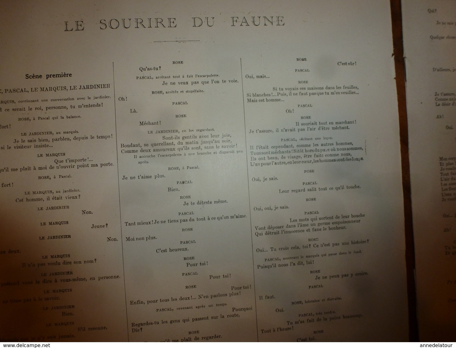 1919 LE SOURIRE DU FAUNE , Acte En Vers , Par André Rivoire- Présenté à La Comédie Française Le 5 Fev 1919 (ill Calbet) - Auteurs Français