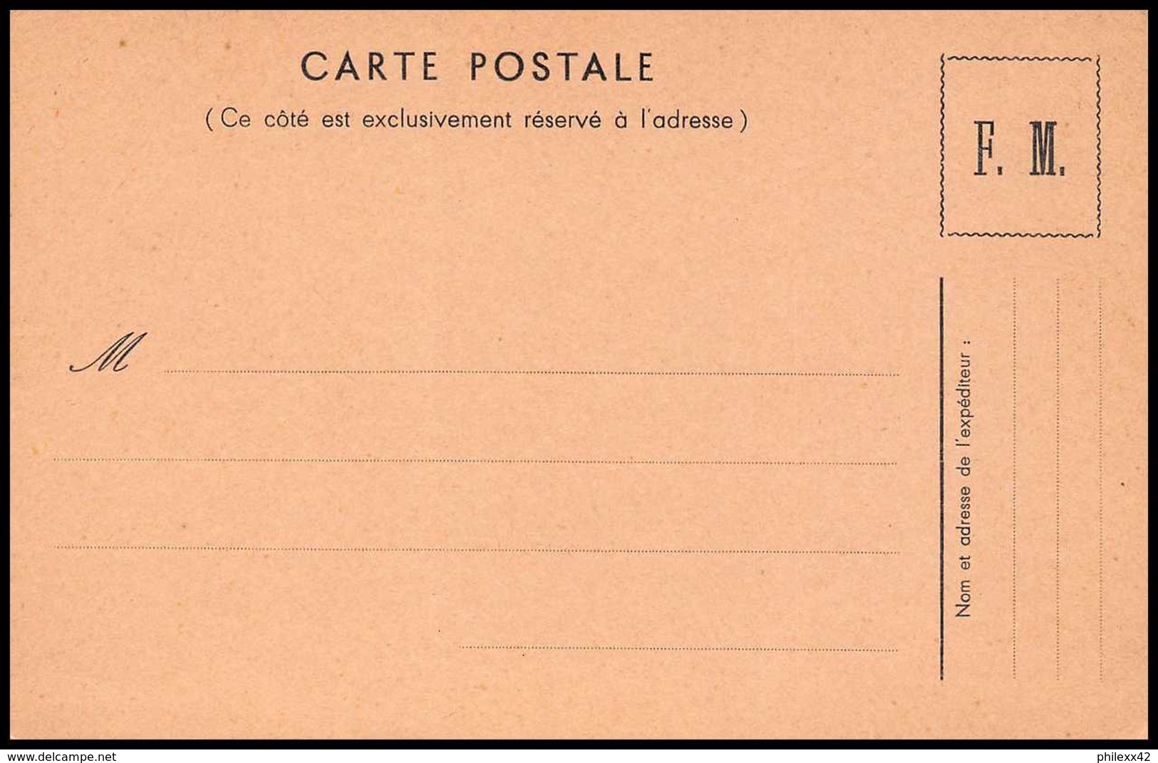 8039 France Guerre 1939/1945 Carte Postale Franchise Militaire (postcard) Neuve Tb - Guerre De 1939-45