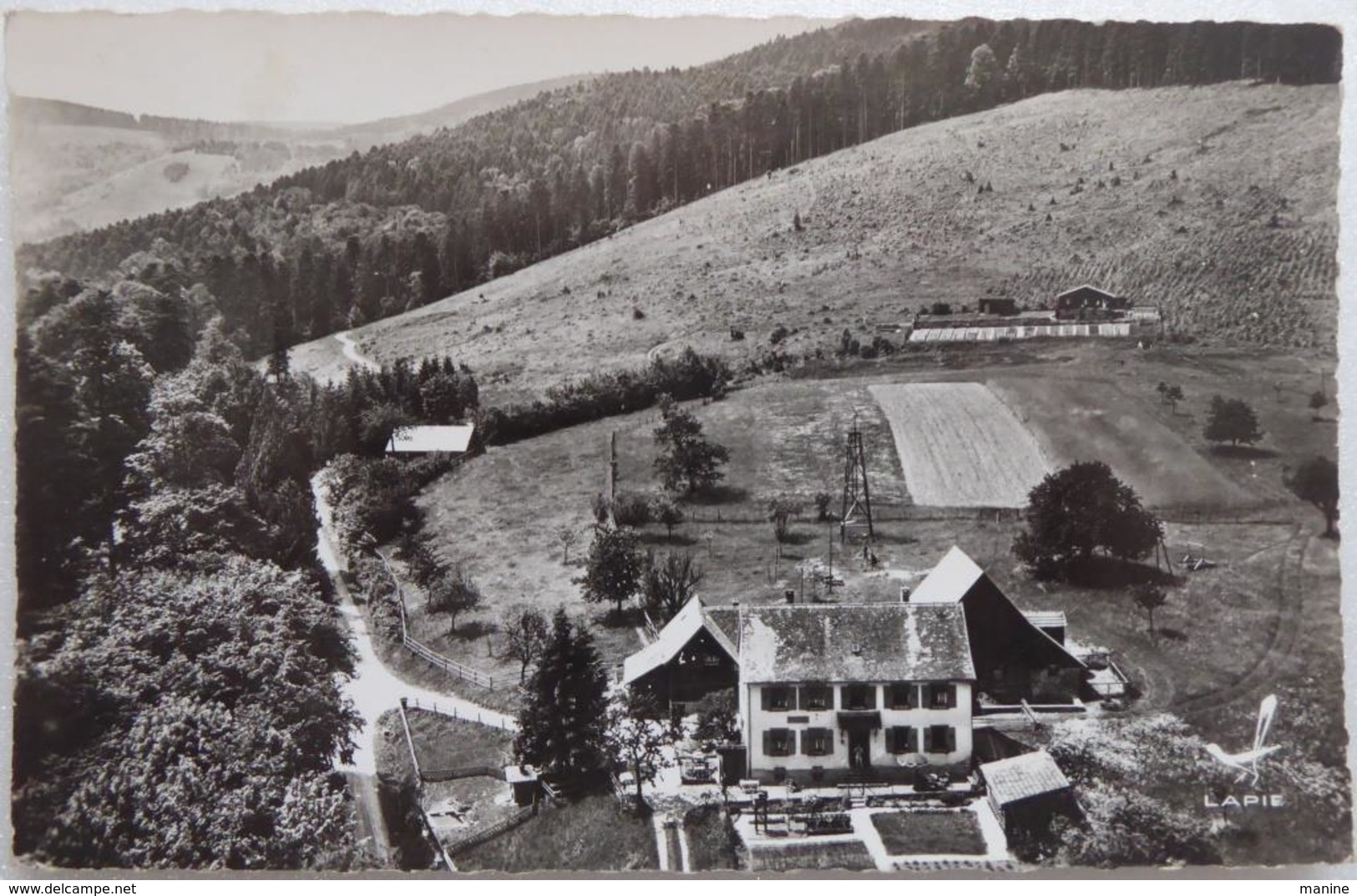 En Avion Au-dessus De Klingethal - La Maison Forestière OCHSENLAEGER Auberge - Altitude,.....CPSM 1962 - Autres & Non Classés