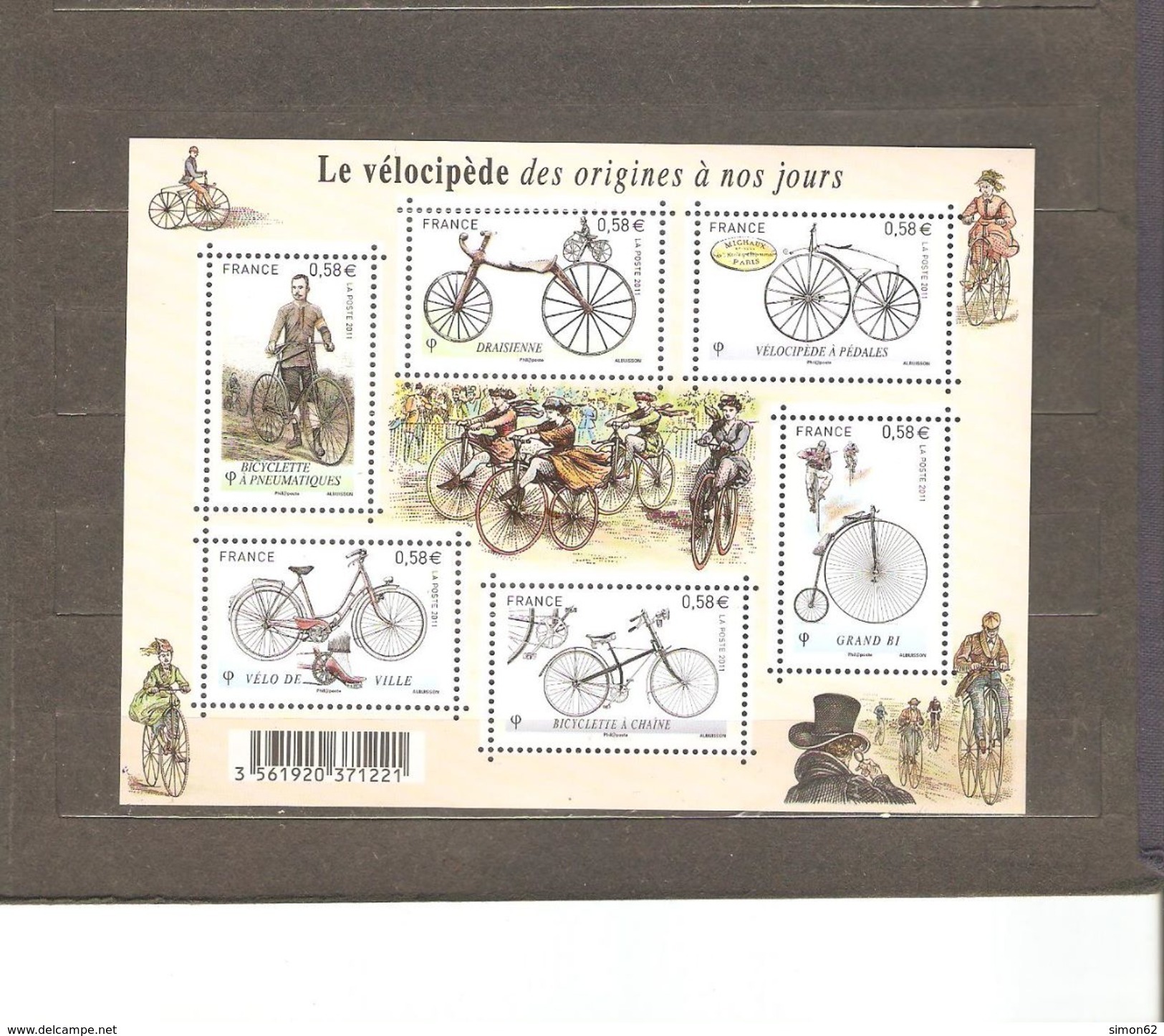 FRANCE BLOC  FEUILLET   LE VELOCIPEDE       NEUF **  MNH  N°F4555  DE   2011 - Blocs Souvenir