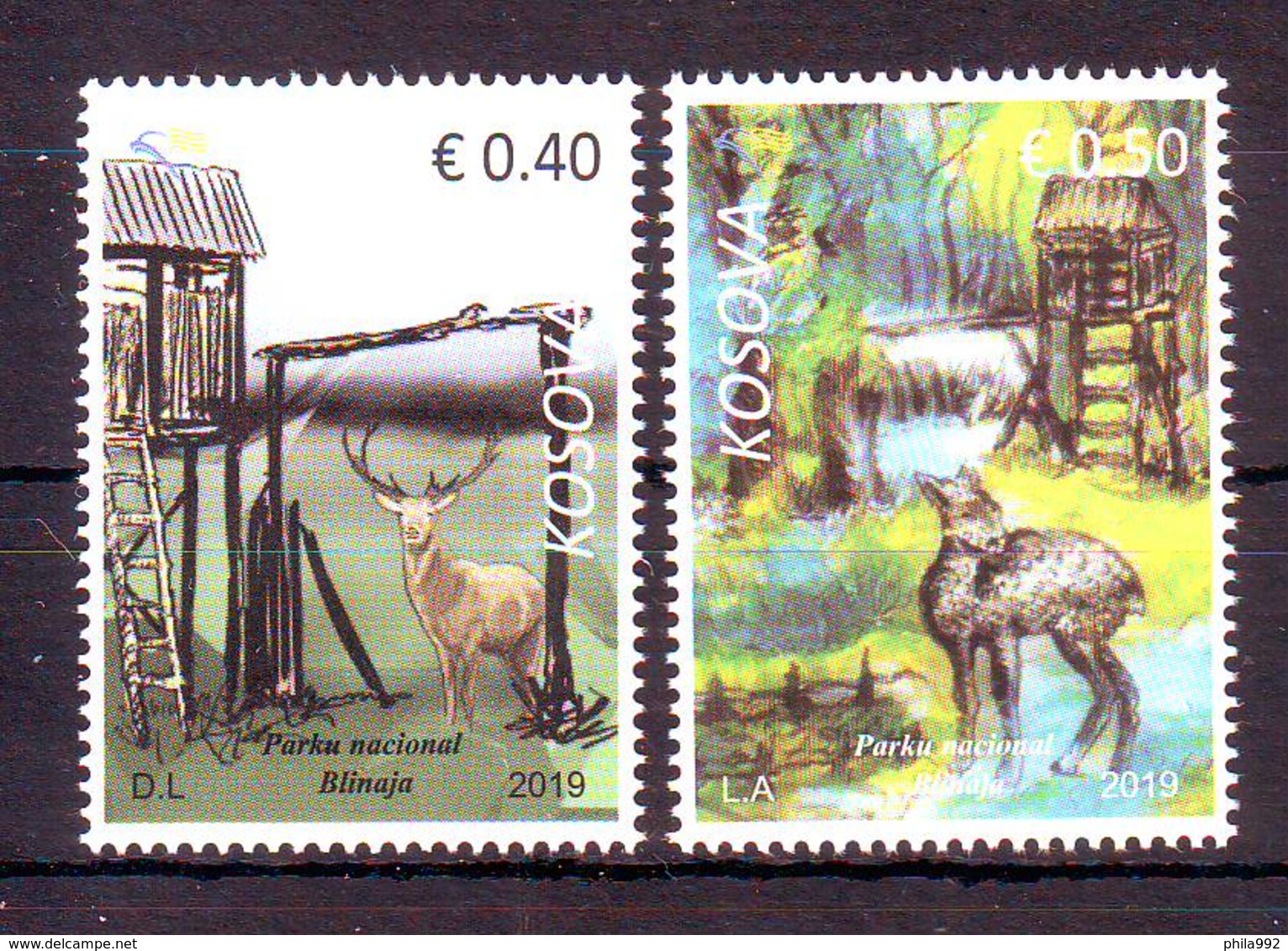 Kosovo 2019 Y Nature Flora Fauna National Park Blinaja Stamps With White Edge From Big Sheet MNH - Kosovo