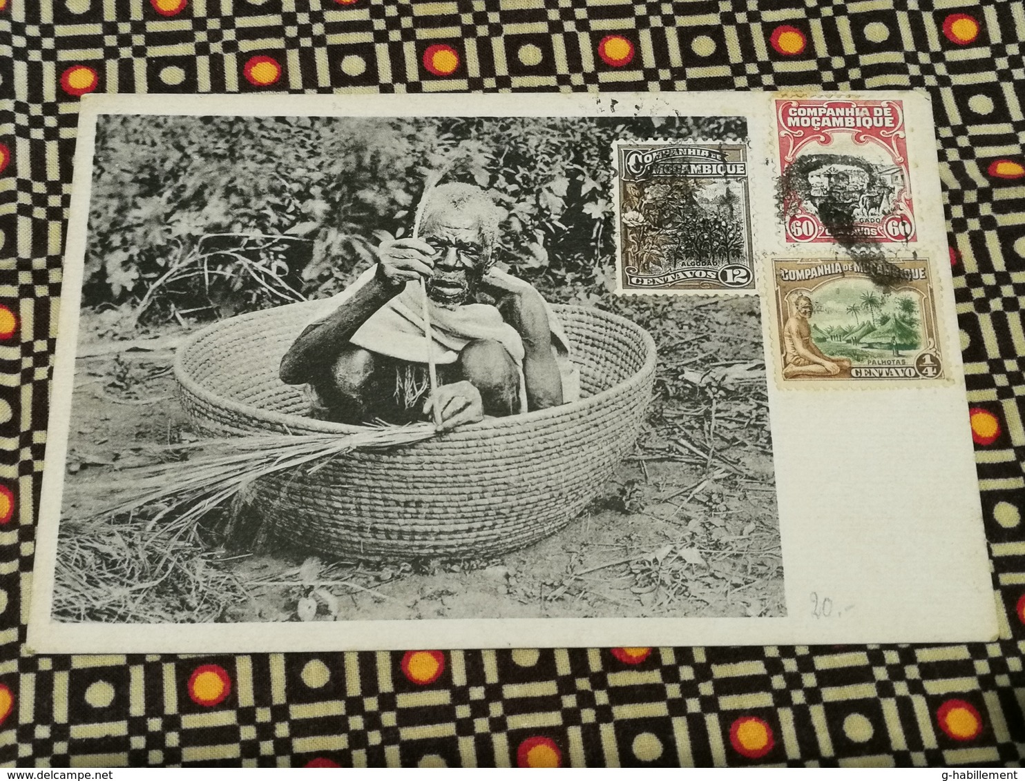 CPA MOÇAMBIQUE, MOZAMBIQUE Basket Making - Edit A. Brook , Beira N°14 - Mozambique