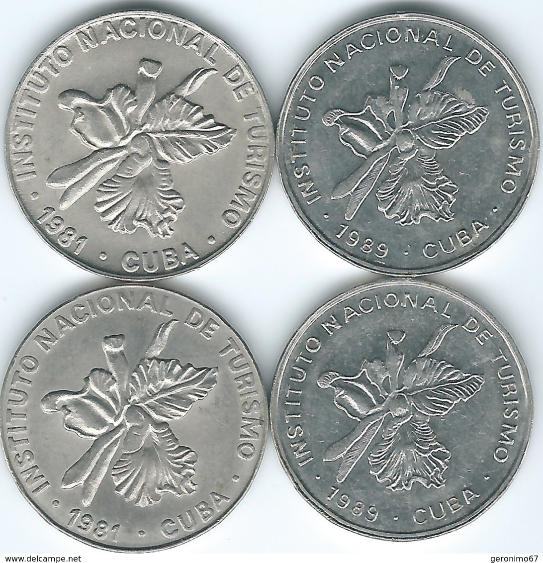 Cuba - 1981 - INTUR - 25 Centavos (KM417 & KM418.1) 1989 (KM418.2 & KM418.2a) - Cuba