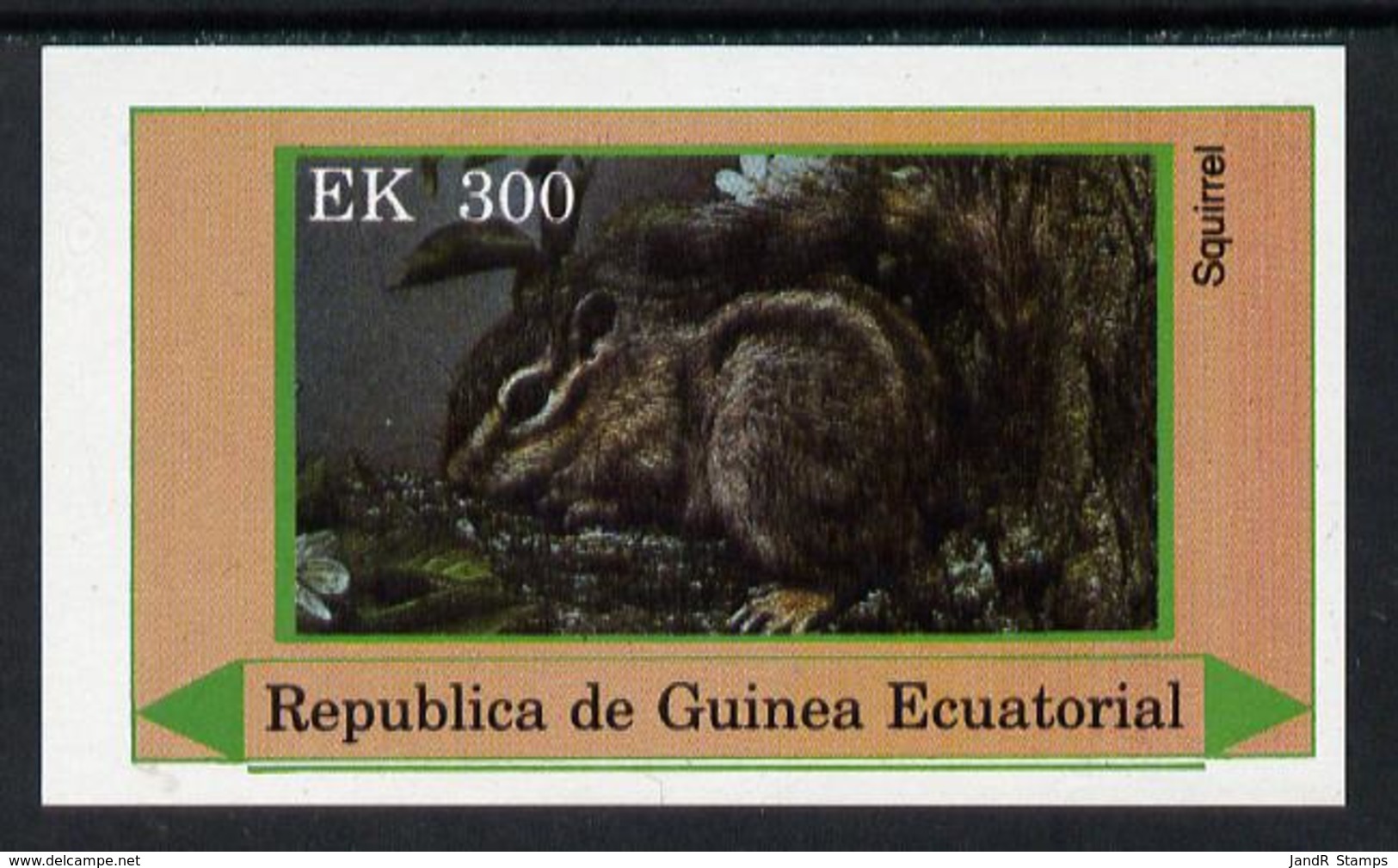 880 Equatorial Guinea 1977 European Animals (Squirrel) 300ek Imperf M/sheet Unmounted Mint - Other & Unclassified