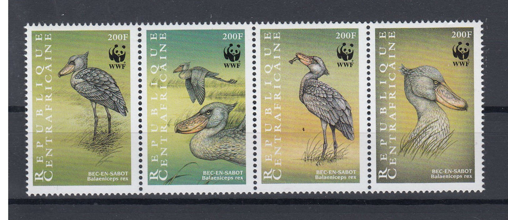 ZAR  (BBK) Michel Cat.No. Mnh/** 2211/2214 Wwf Issue Birds - República Centroafricana