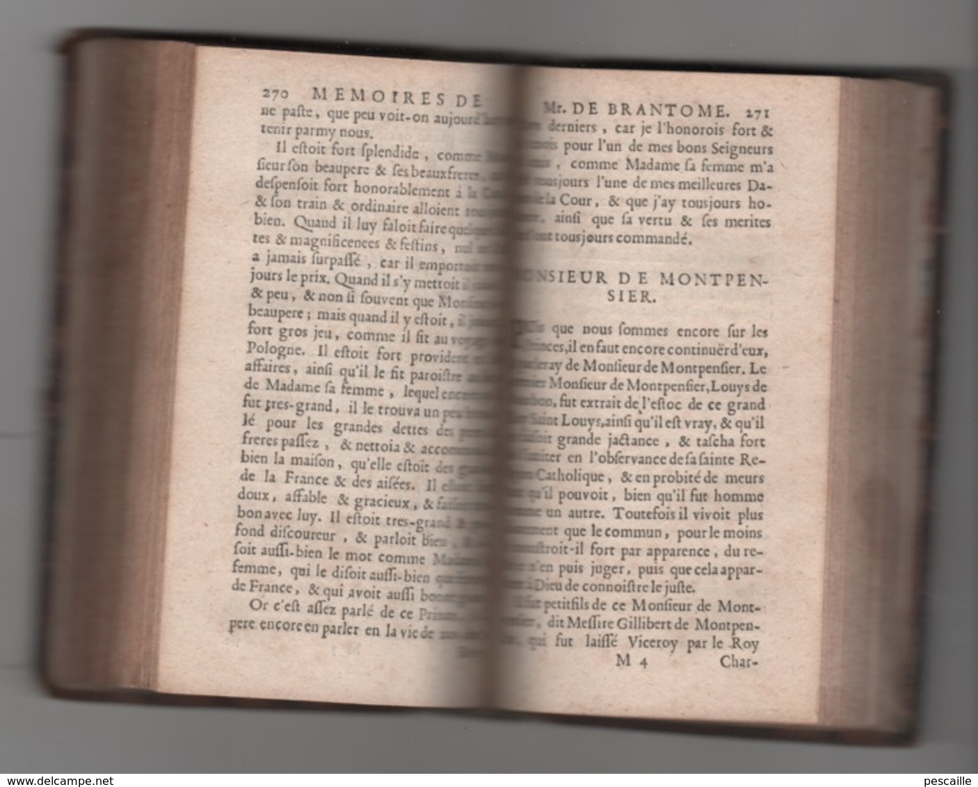 1666  MEMOIRES DE MESSIRE PIERRE DE BOURDEILLE SEIGNEUR DE BRANTOME LEYDE CHEZ JEAN SAMBIX LE JEUNE LA SPHERE - TOME III - Tot De 18de Eeuw