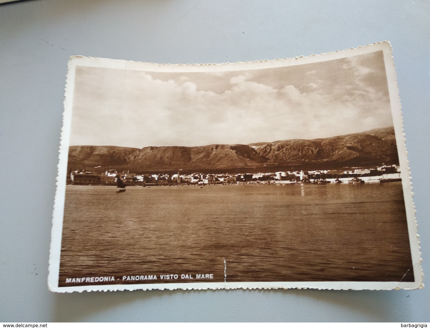 CARTOLINA MANFREDONIA - PANORAMA VISTO DAL MARE - Manfredonia