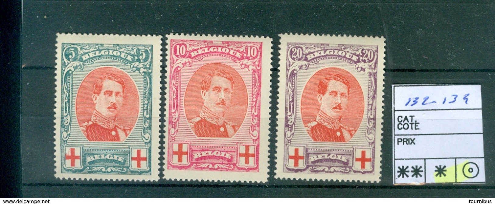 132-134x  Côte 100.00€ - 1918 Rode Kruis