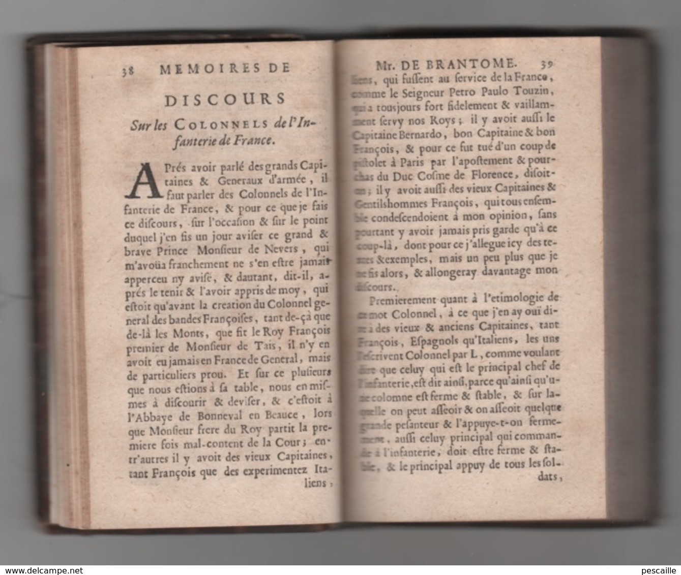 1666 - MEMOIRES DE MESSIRE PIERRE DE BOURDEILLE SEIGNEUR DE BRANTOME LEYDE CHEZ JEAN SAMBIX LE JEUNE LA SPHERE - TOME IV - Jusque 1700