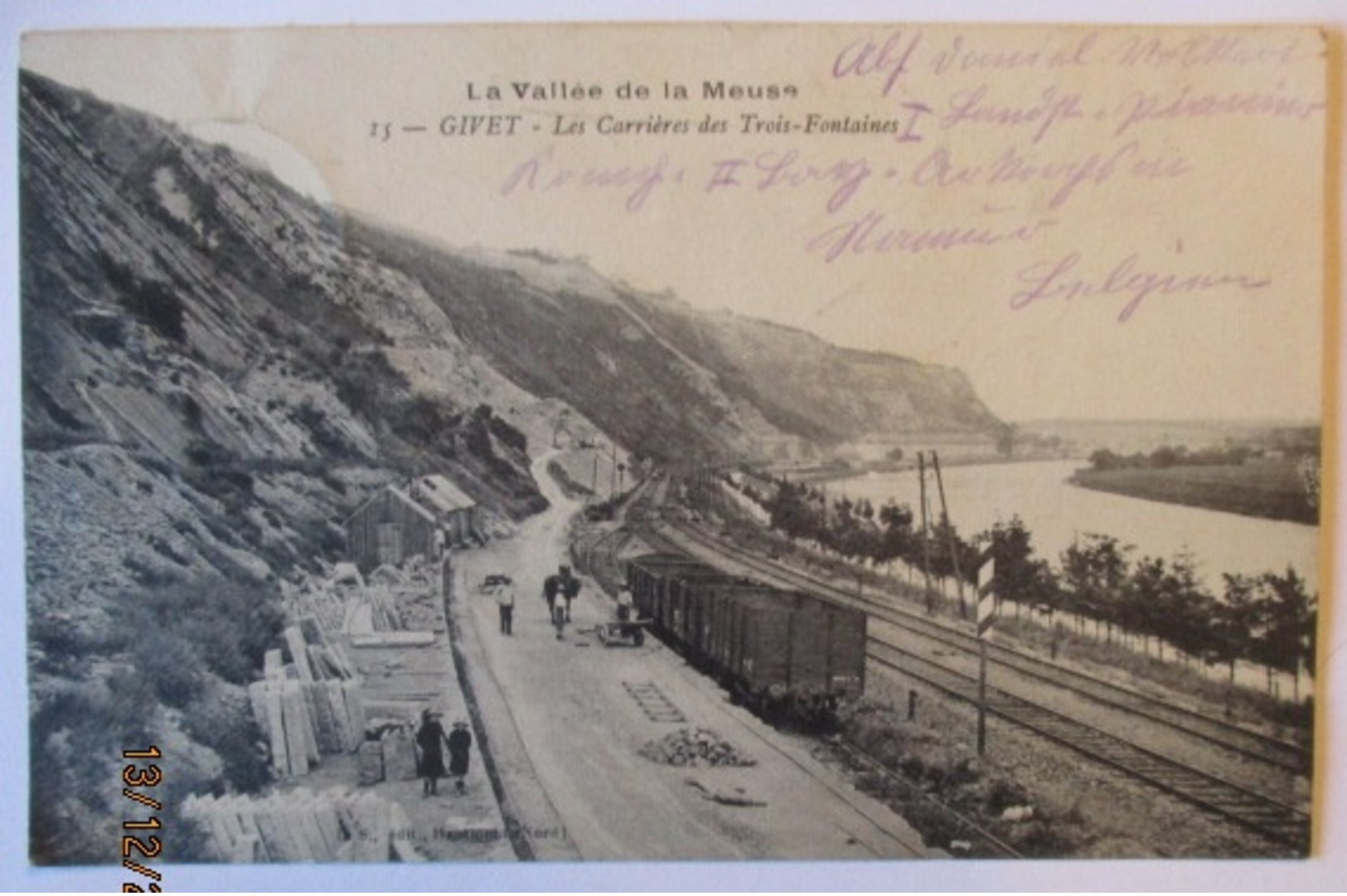 Frankreich Givet Bahnhof, Feldpost 1915 (14555) - Weltkrieg 1914-18