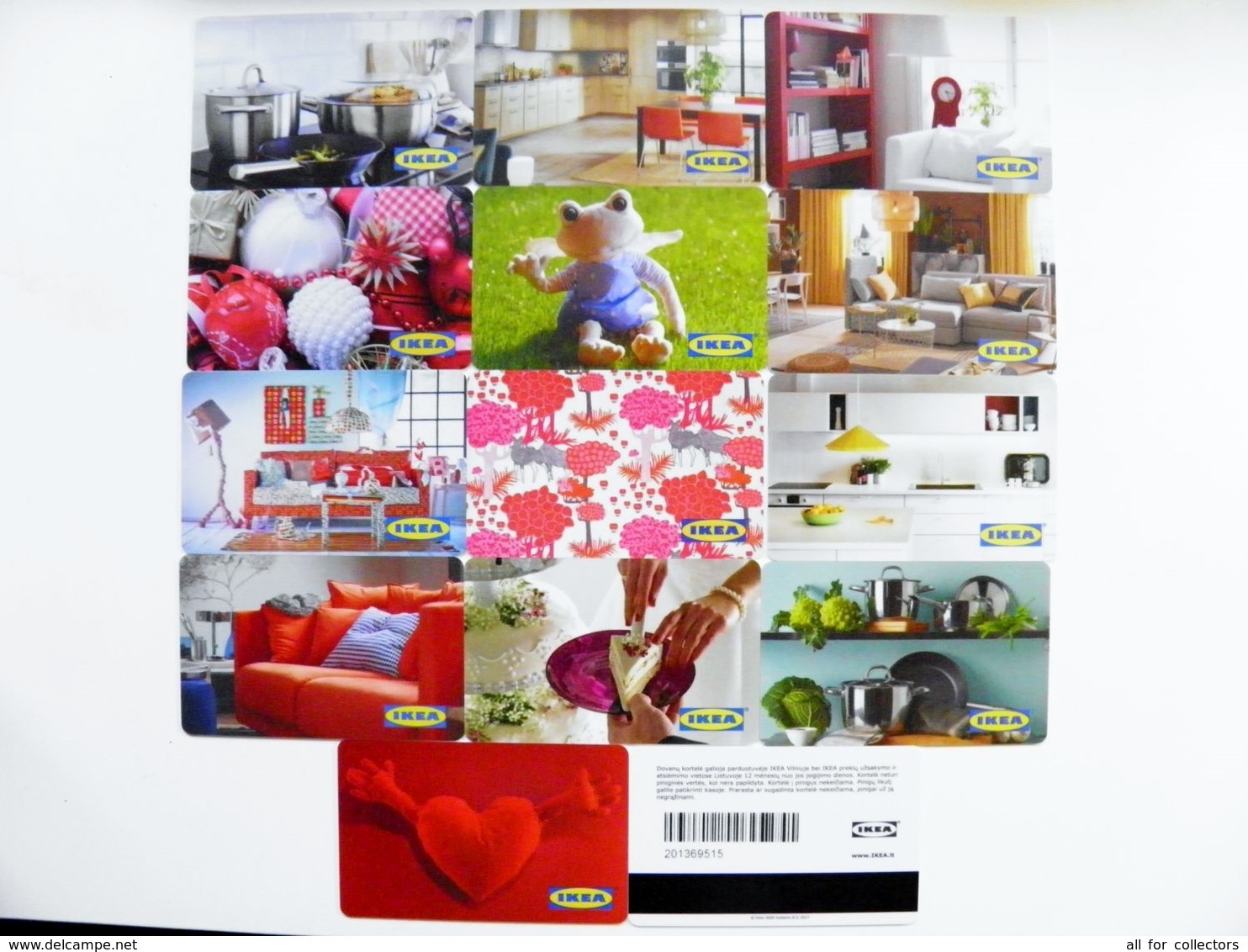 13 Different Plastic Magnetic Cards Cartes IKEA Gift Present Card - Other & Unclassified