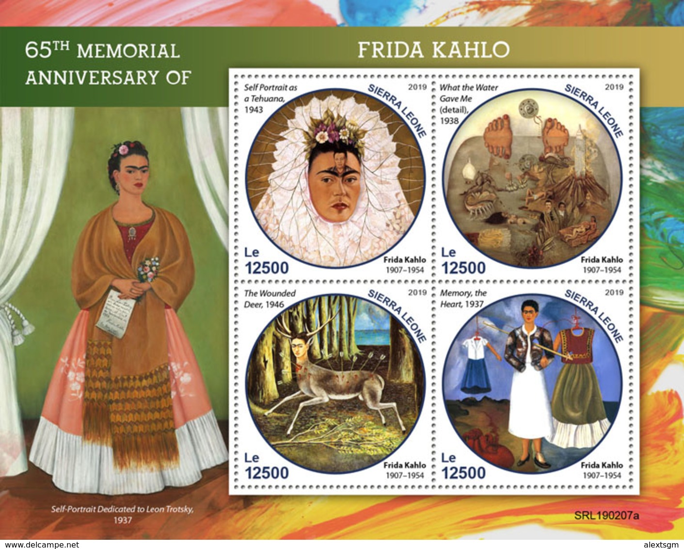 SIERRA LEONE 2019 - F. Kahlo, Arrows. Official Issue. - Tiro Al Arco
