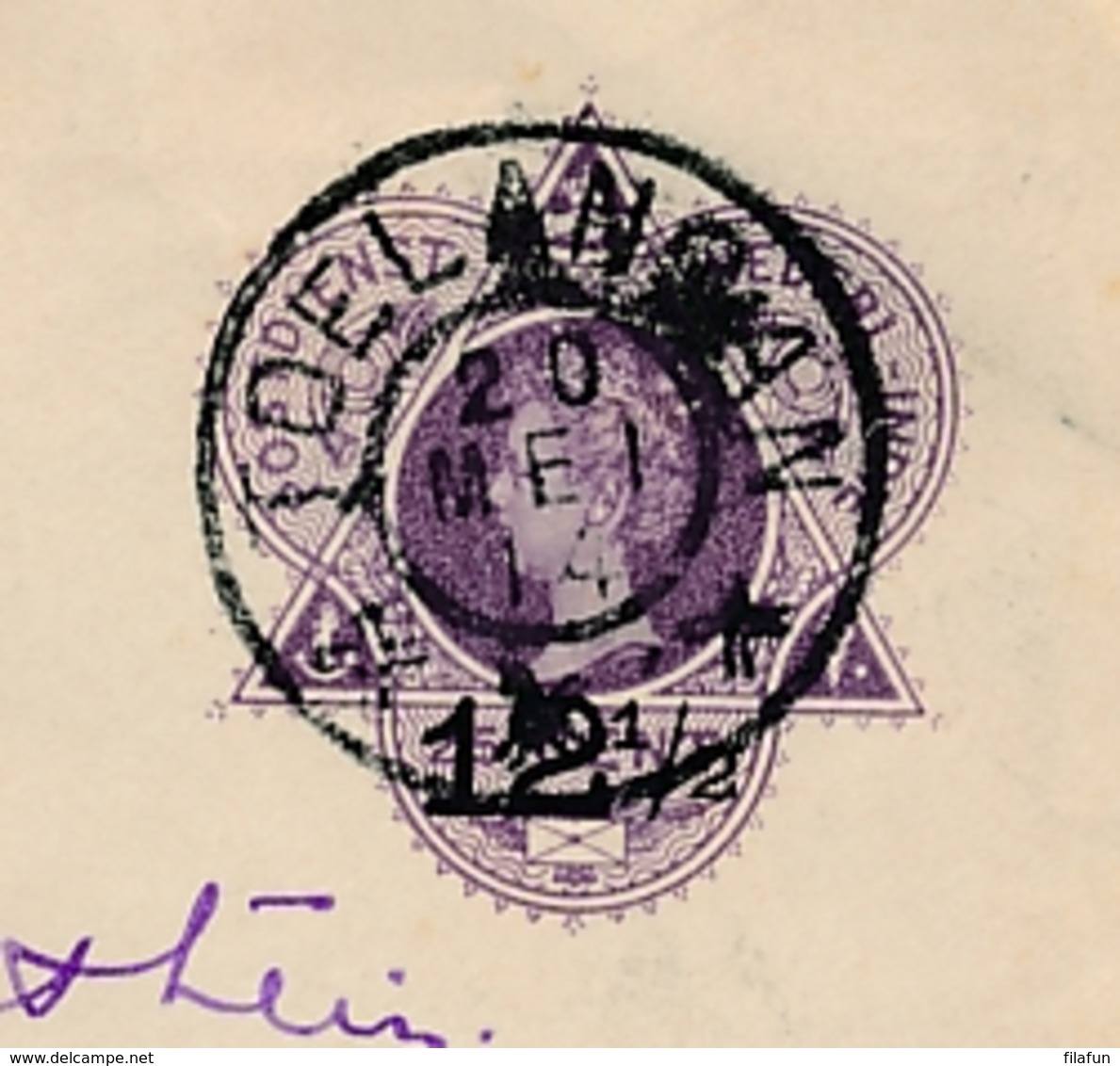 Nederlands Indië - 1914 - 12,5 Cent Envelop Van Grootrond GR TOELANGAN Naar Haarlem / Nederland - Niederländisch-Indien