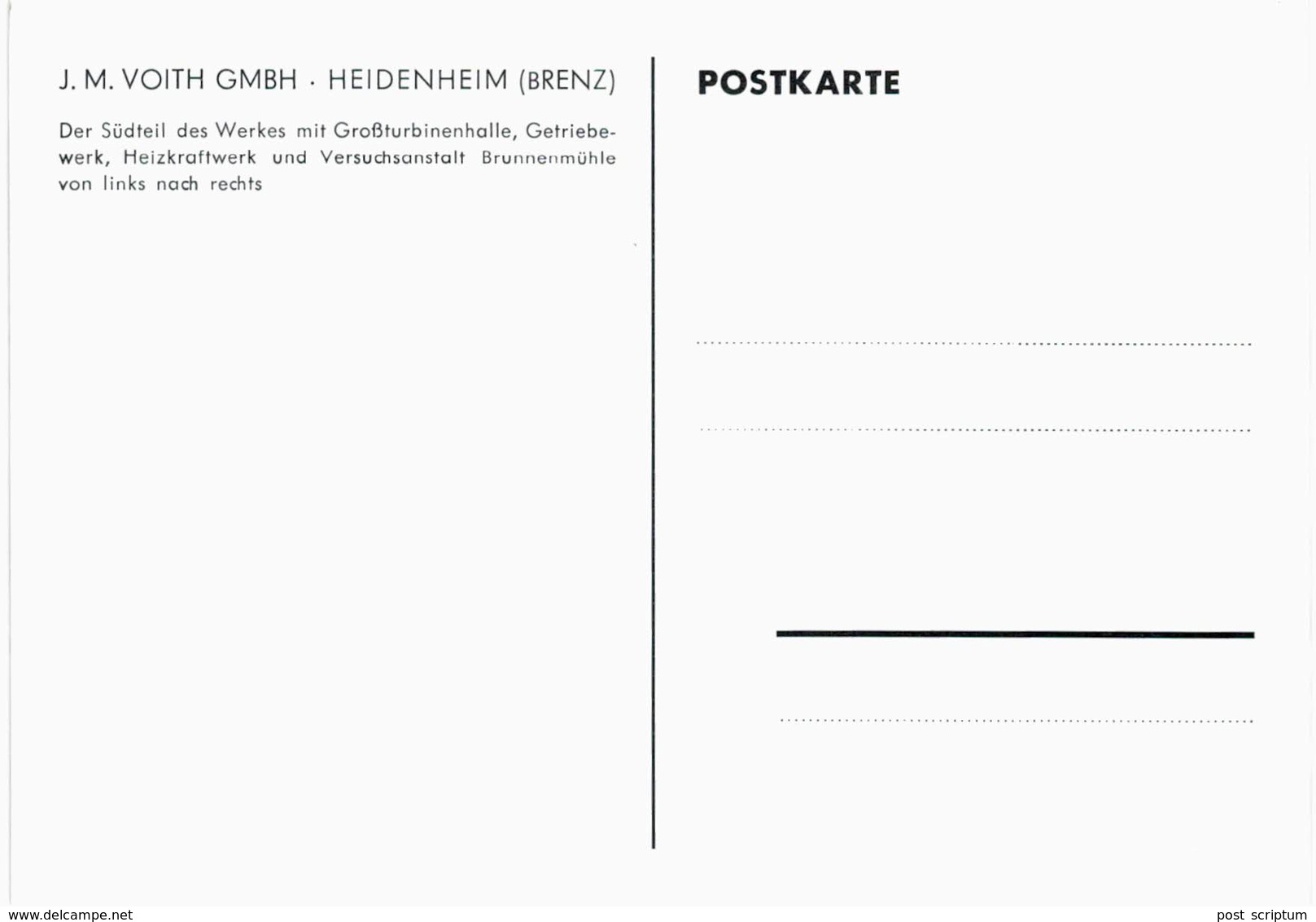 Allemagne - Heidenheim voith GMBH - 4 Karte