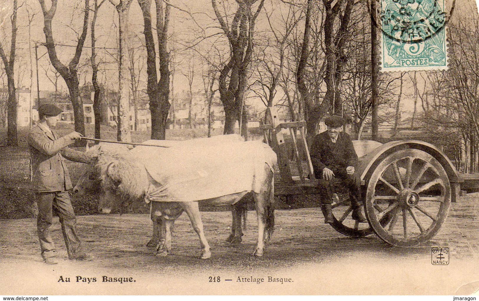 AU PAYS BASQUE - Attelage Basque - PH & Cie 218 - écrite 1919 - Tbe - - Attelages