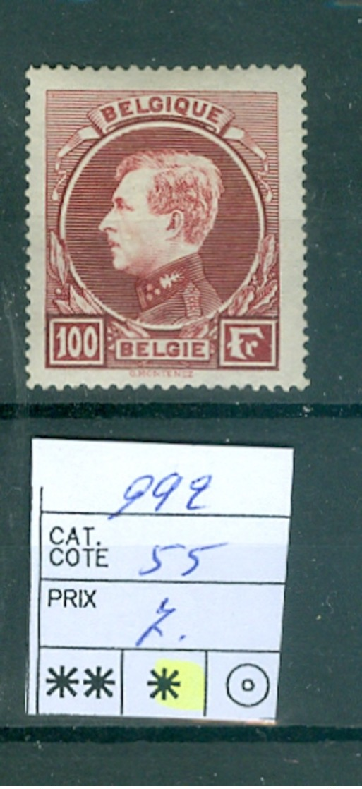 292  X Côte 55.00€ - 1929-1941 Grand Montenez