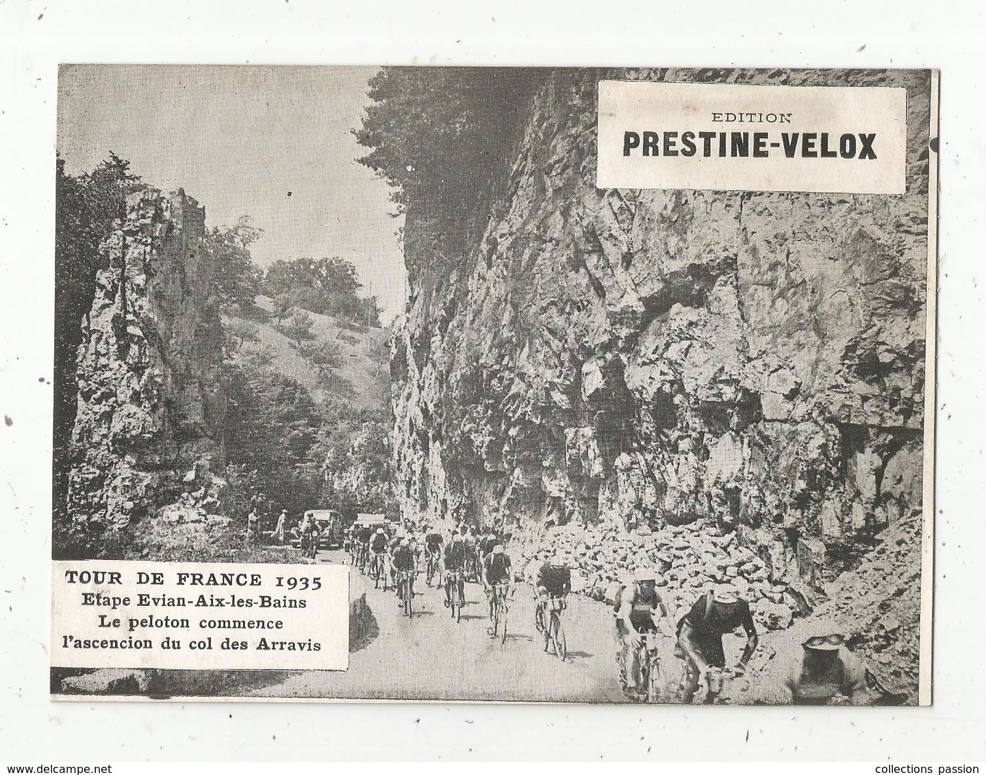 Photographie  , 175 X 125 Mm, Cyclisme,TOUR DE FRANCE 1935 , Evian-Aix Les Bains,col Des Arravis, Frais Fr 1.55 E - Cyclisme