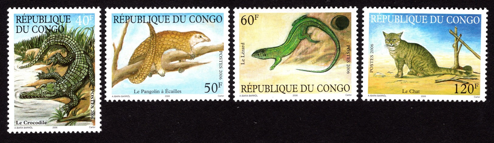 Congo 2006 Set Of Stamps Mi#1786-89 MNH CV=5€ - Collections