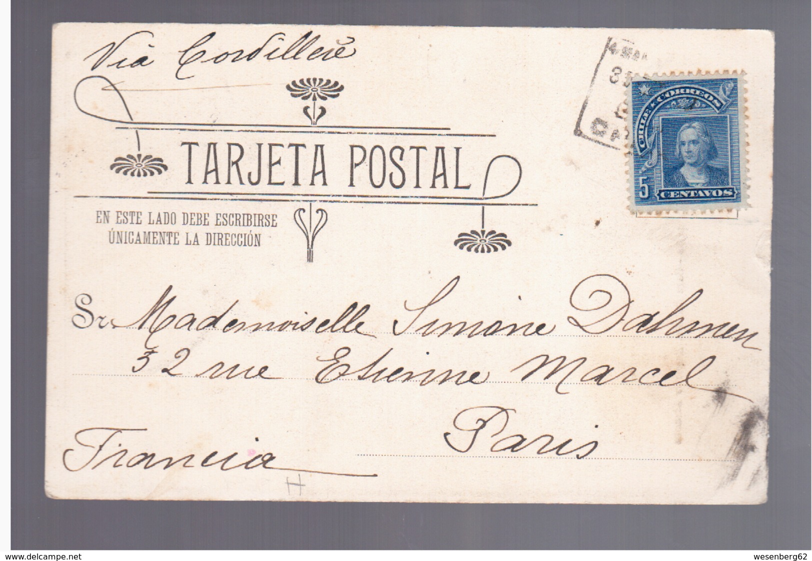 CHILE Terremoto De Valparaiso Casa Del Sr Ruperto Alvarez 1907  OLD POSTCARD - Cile