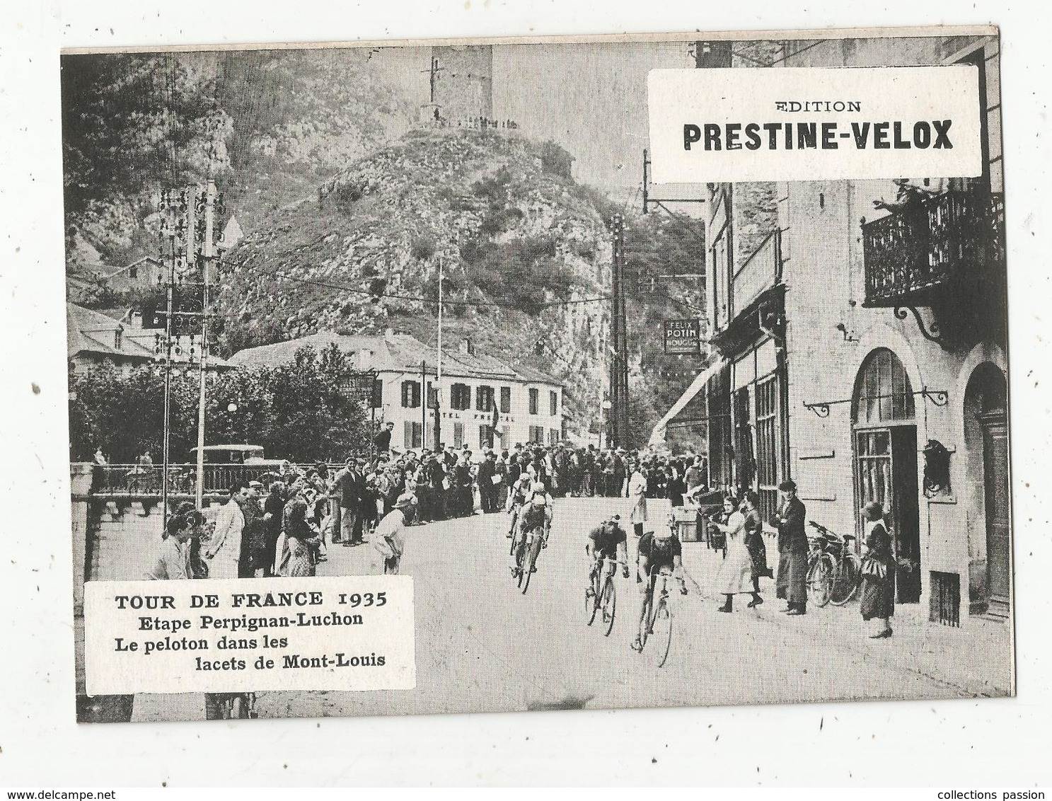 Photographie, 175x125 Mm, Cyclisme,TOUR DE FRANCE 1935, Perpignan-Luchon,les Lacets De Mont Louis,frais Fr 1.55 E - Ciclismo