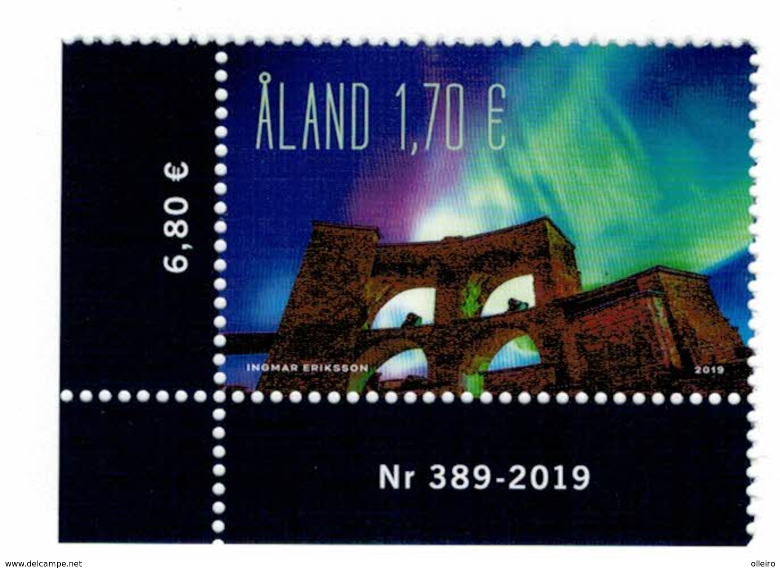 Aland 2019 Aurora Borealis - Aurora Boreale 1v Complete Set  ** MNH - Aland