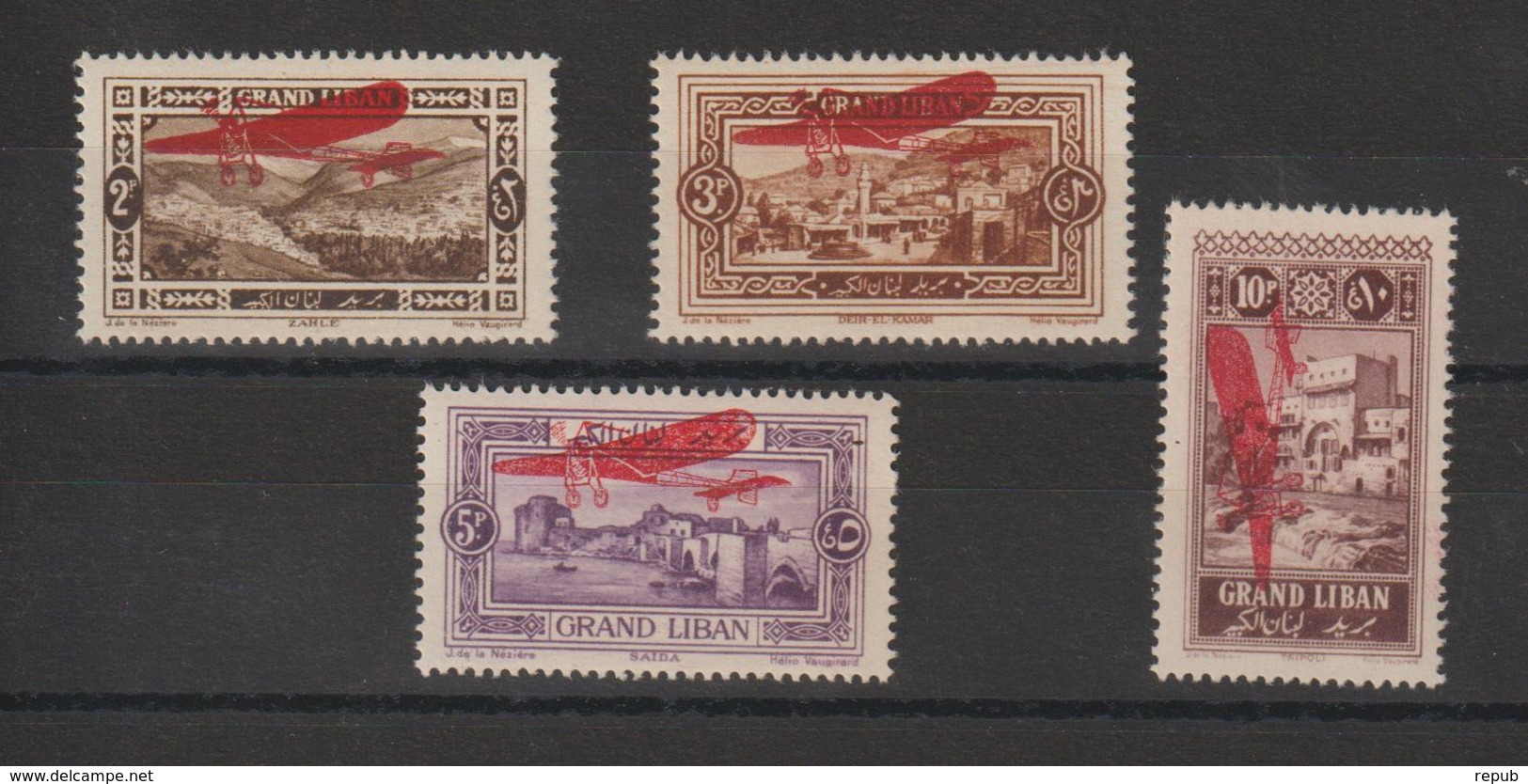 Grand Liban 1926 PA 13-16 , 4 Val ** MNH - Poste Aérienne