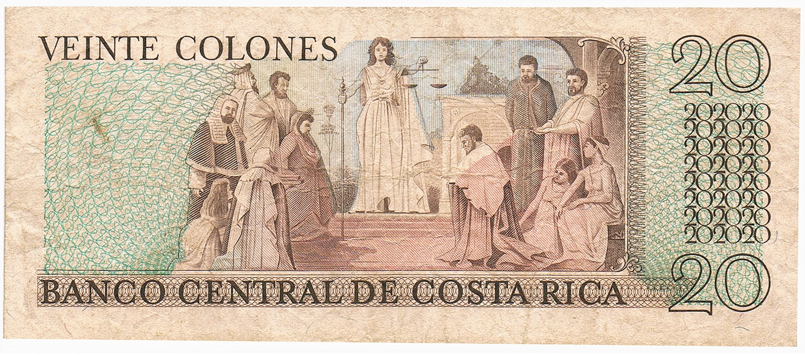 COSTA RICA - 20 COLONES DE1982 - Costa Rica