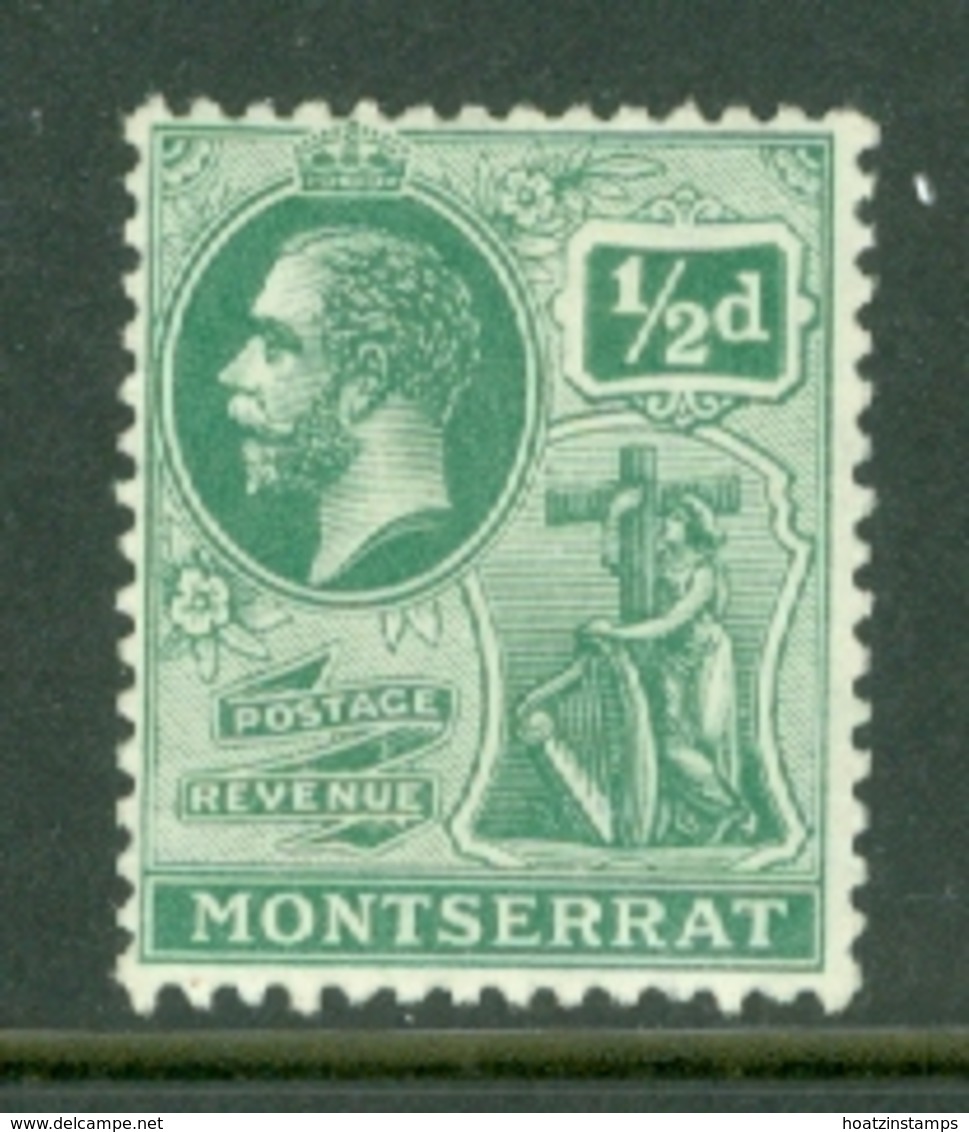Montserrat: 1916/22   KGV   SG49   ½d     MH - Montserrat