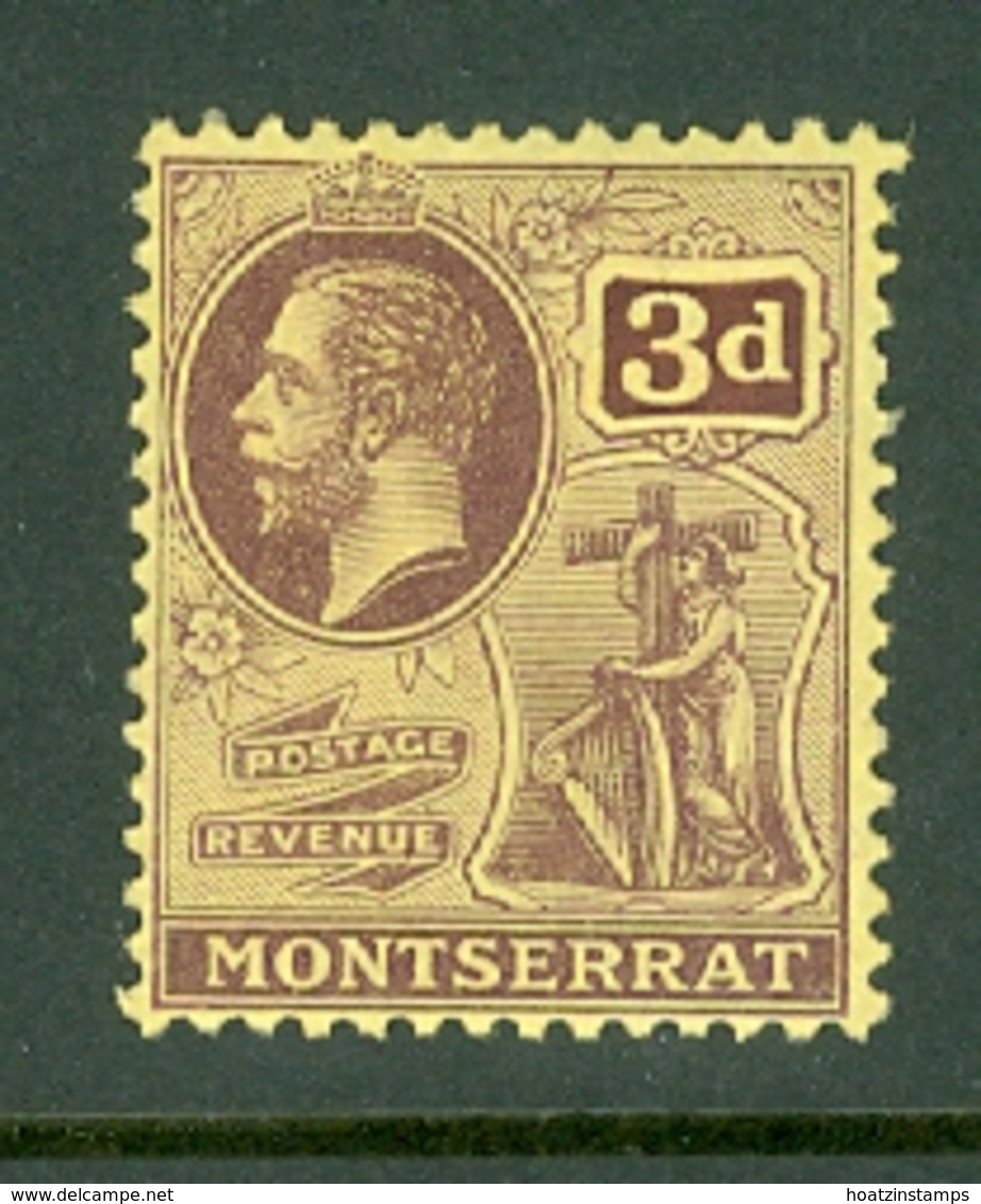 Montserrat: 1916/22   KGV   SG53   3d   Purple/yellow   MH - Montserrat