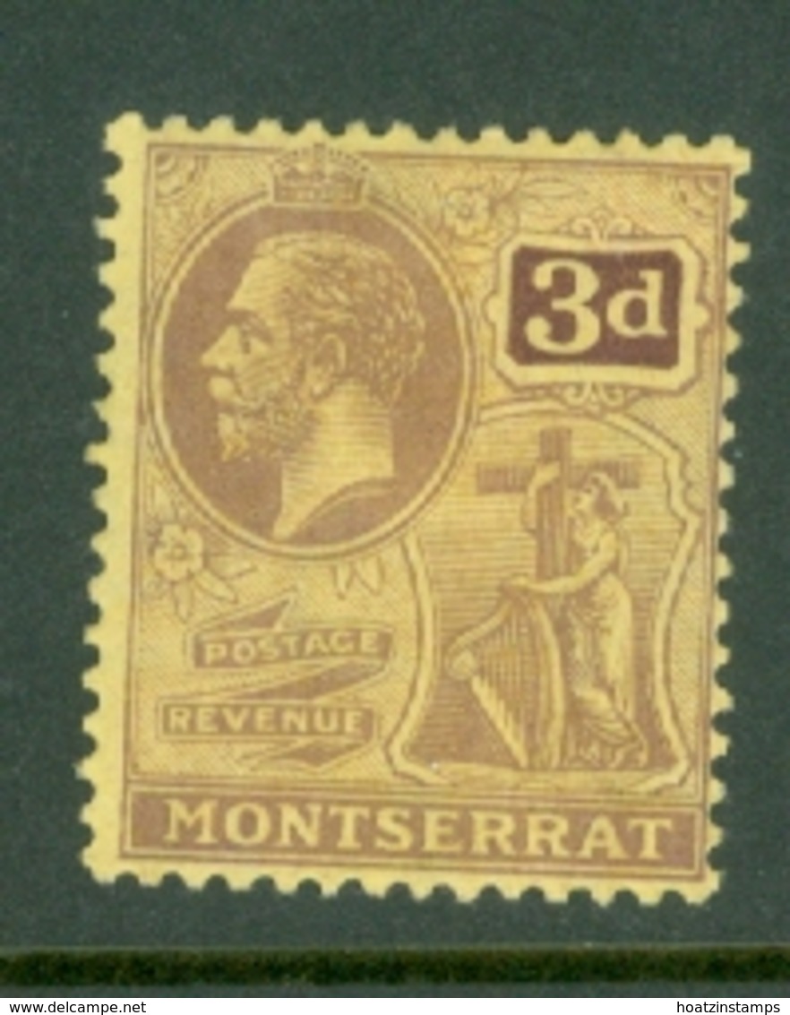 Montserrat: 1916/22   KGV   SG53a   3d   [on Pale Yellow]   MH - Montserrat